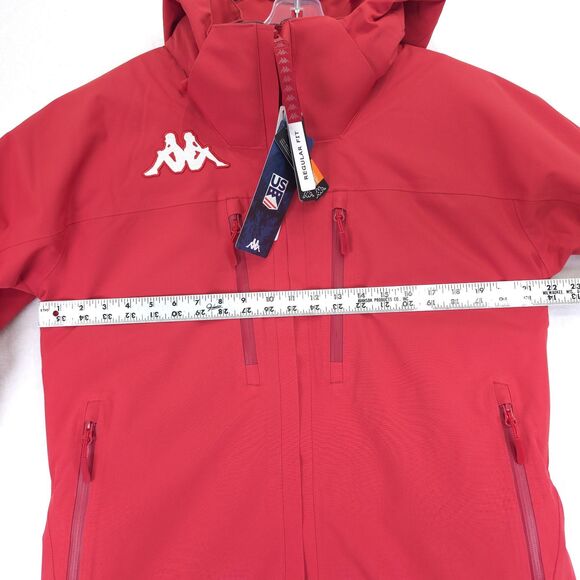 Kappa 6Cento 611P Ski Snowboard USA Jacket Red Mens Medium Hooded Pockets NWT - Picture 6 of 9